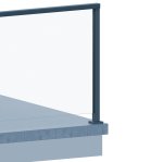 Slot 55x50mm LEWY z poręczą, ALUMINIUM SUROWY