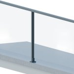 Slot 55x50mm ŚRODKOWY z poręczą, ALUMINIUM SUROWY