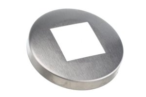 Rozeta maskująca do balustrady 115mm / 50x50mm (szlif) AISI 304