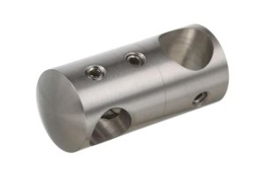 Uchwyt przelotowy podwójny 12mm/14mm (szlif) AISI 304