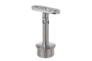 Podpora poręczy wklejana do rury 42,4mm regulowana do profila (poler) AISI 304