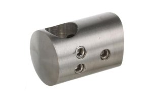 Uchwyt przelotowy łączący 12mm/42,4mm (szlif) AISI 304