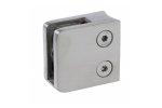 Uchwyt do szkła 45x45mm do rury 42,4mm blaszka zabezpieczajaca (szlif) AISI 304