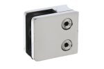 Uchwyt do szkła 45x45mm do rury 42,4mm blaszka zabezpieczajaca (poler) AISI 304