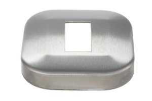 Rozeta maskująca do balustrady 91x91mm dla profilu 50x30mm (szlif) AISI 304