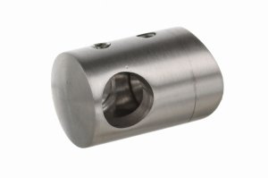 Uchwyt końcowy lewy 12mm/42,4mm (szlif) AISI 304