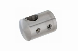 Uchwyt końcowy lewy 12mm/pow. płaska (szlif) AISI 304