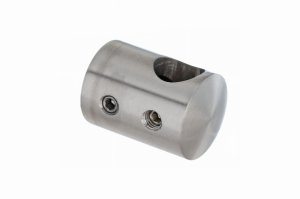 Uchwyt końcowy prawy 12mm/pow. płaska (szlif) AISI 304