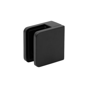 UCHWYT DO SZKŁA 45X45 DO POWIERZCHNI PŁASKIEJ (CZARNY RAL 9005 MAT) ZAMAK