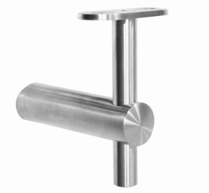 Mocowania rura 42,4mm – poręcz płaska, AISI 304, SZLIF