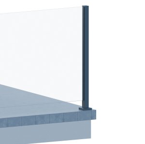 Slot 55x50mm LEWY z zaślepką, ALUMINIUM SUROWY
