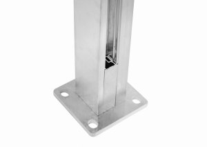 Podpórka szkła do słupka slot 1m, ALUMINIUM SUROWY