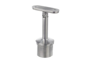 Podpora poręczy płaskiej wklejana w słupek 42,4mm regulowana (szlif) AISI 304